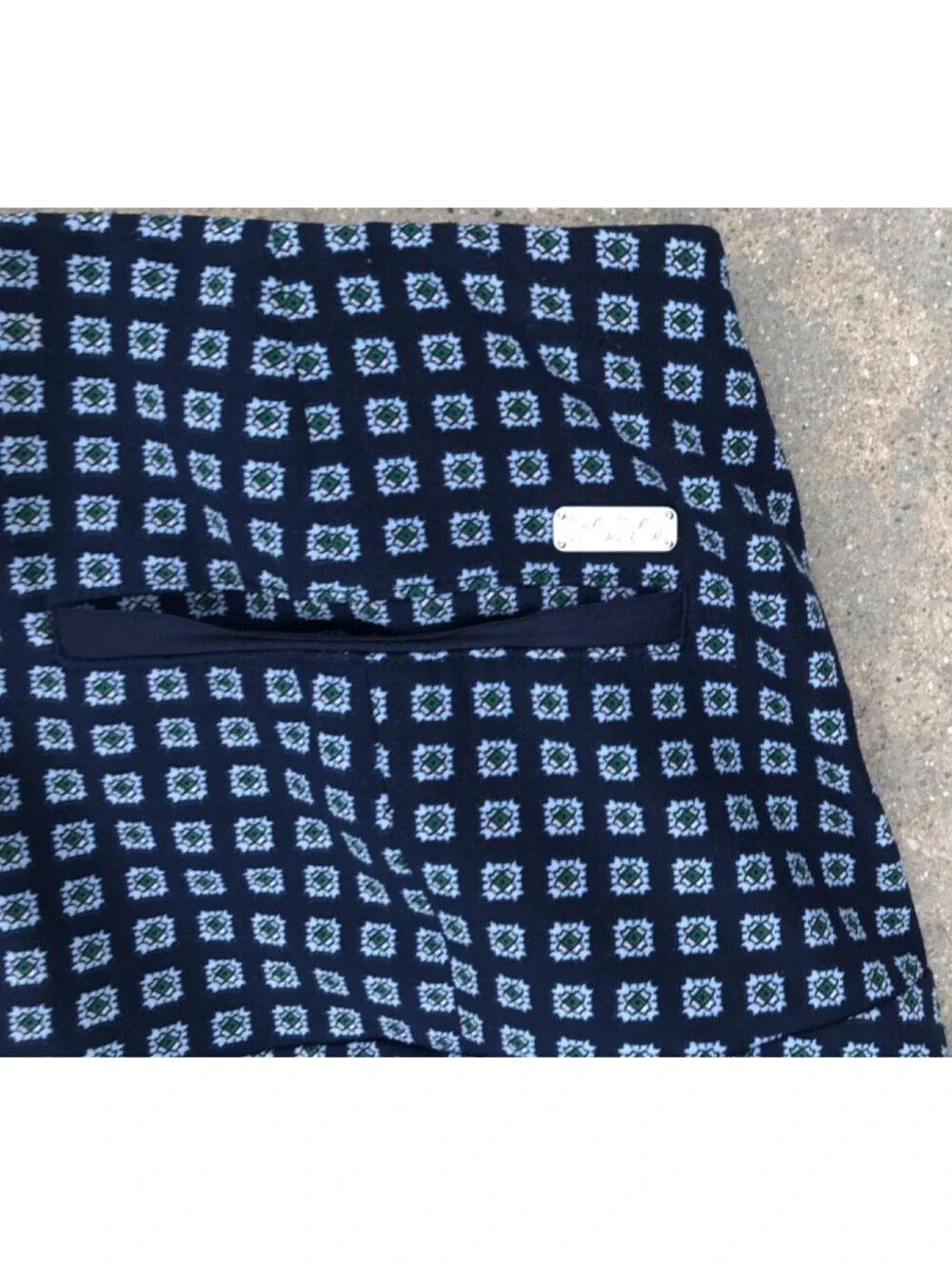 Polo Ralph Lauren Girls Size 2 Flare Skirt Estate Skort Blue Diamond Pattern